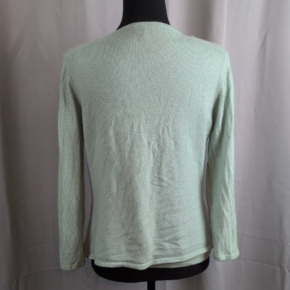 Ann Taylor Cashmere Mint Green Cardigan Sweater Set. - Picture 2 of 11